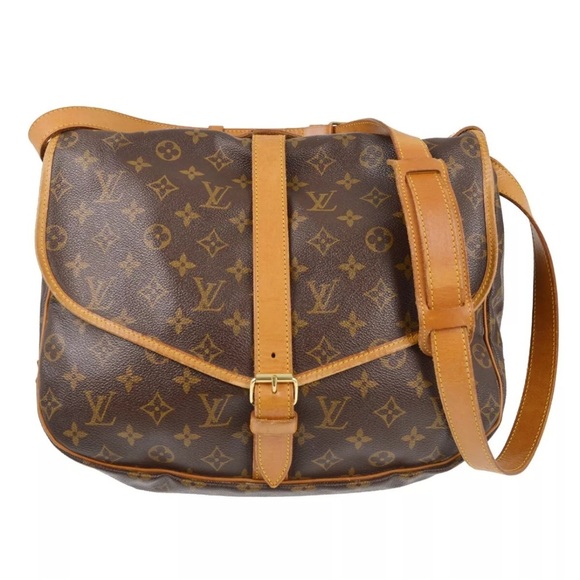 💎✨Authentic✨💎Louis Vuitton Monogram Saumur 35 Shoulder Bag Brown - Picture 1 of 9